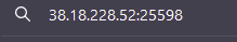 Copy the IP address and the primary port of your server