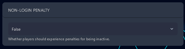Look for Non-Login Penalty and set it to false
