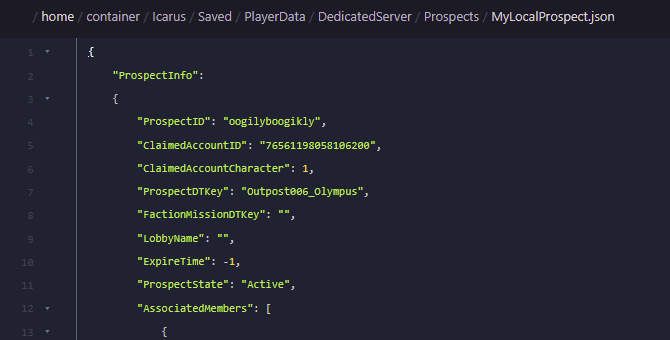 You’ll see a list of .json files. These are your Prospects. You can open them with the Portal’s built in file editor if