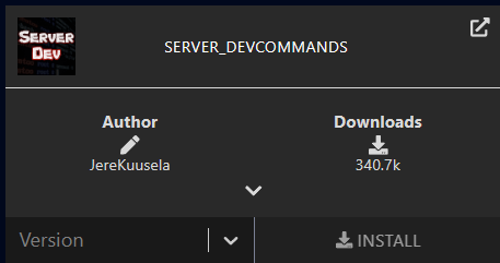 Search for Serverdevcommands and install it