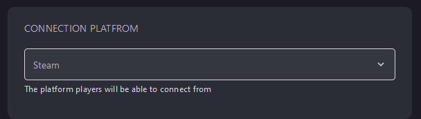 Find Connection Platform and change it to your desired value