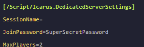 Change JoinPassword= to your desired password