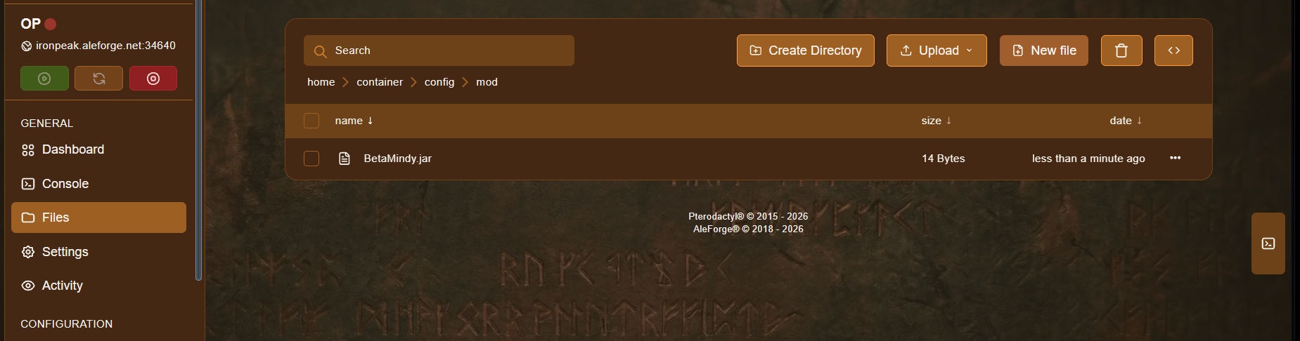 Uploading mod files in File Manager